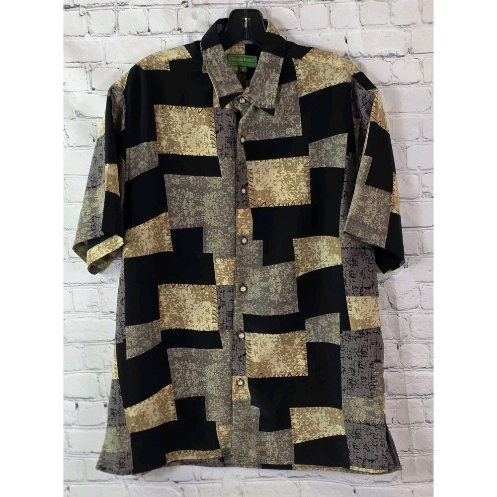 Giorgio Inserti Men's Medium Multicolored Pattern S/S Shirt